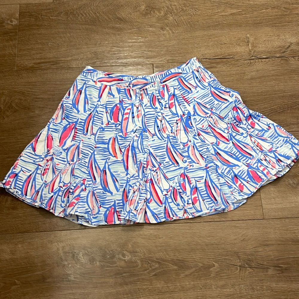 Lilly Pulitzer sailing nautical  skirt size 4  ( 28 waist)